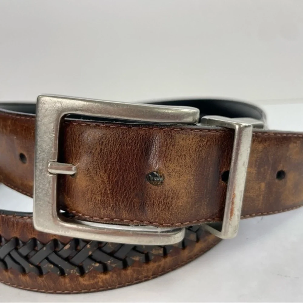 Columbia Men’s Leather Belt‎ Braided Woven Size 40